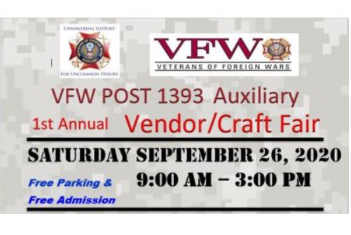 VFW Craft Fair Slated for Saturday, September 26