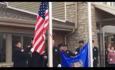 US flag half-staff