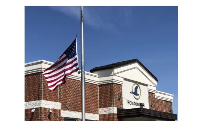 half staff, flag, farrow