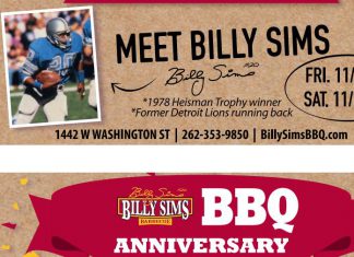 NFL Pro Bowler Billy Sims coming back to West Bend Billy Sims BBQ