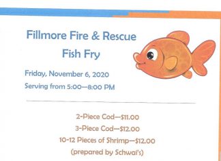 Fillmore Fire & Rescue Fish Fry is Friday, November 6