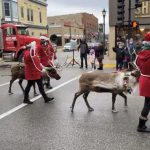 Santa, Reindeer, Hartford Parade