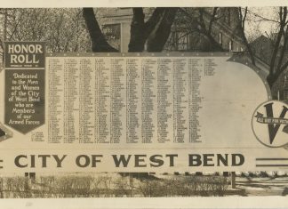 Vintage postcard pays tribute to over 400 WWII vets from West Bend post card veteran