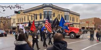 Military marching parade