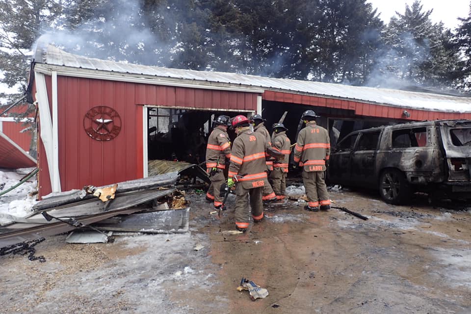 Jackson shed fire