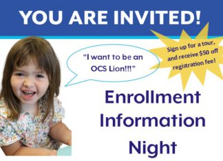 Ozaukee Christian School K3 – 8th grade enrollment information night is January 26 Ozaukee Christian