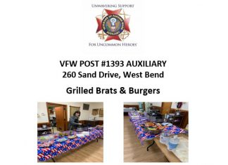 VFW Post 1393 Auxiliary third Wednesday brat fry brat fry