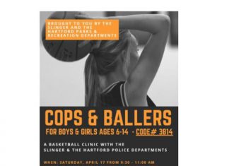 Cops and ballers at Slinger Park and Rec