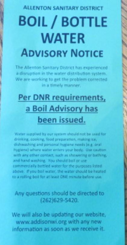 water boil advisory