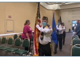 VIDEO | Posting the colors and Pledge of Allegiance by the American Legion of West Bend presentation of the colors