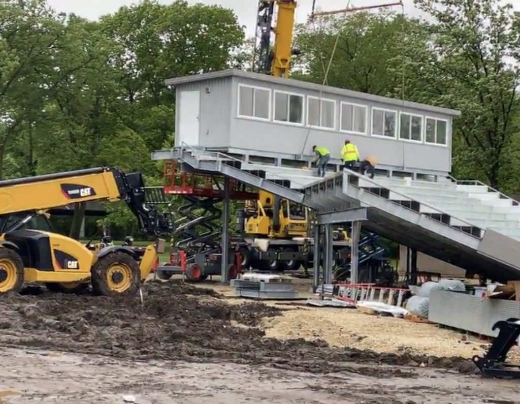 Carl Kuss press box