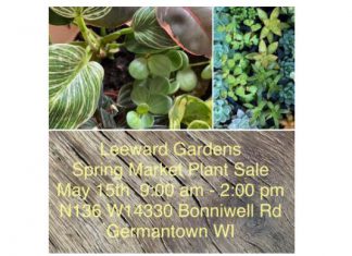 Spring pop up Plant Sale on Saturday, May 15 at Leeward Gardens in Germantown