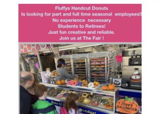 Jobs, jobs, jobs at Fluffys Donuts at Washington County Fair
