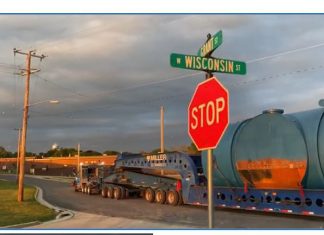 VIDEO | Rebroadcast of 19-axle trailer leaving Hartford Industrial Park 19-axle trailer