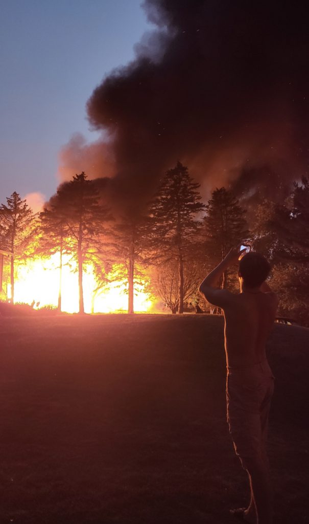 house fire, West Bend