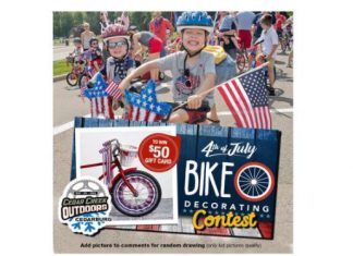 Submit your July 4 bike decorating photo for a chance to win a $50 gift card at Cedar Creek Outdoors