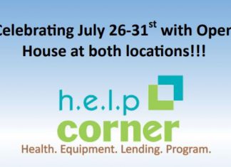 h.e.l.p. Corner Open House July 26 – July 31 in Hartford and West Bend, WI help corner