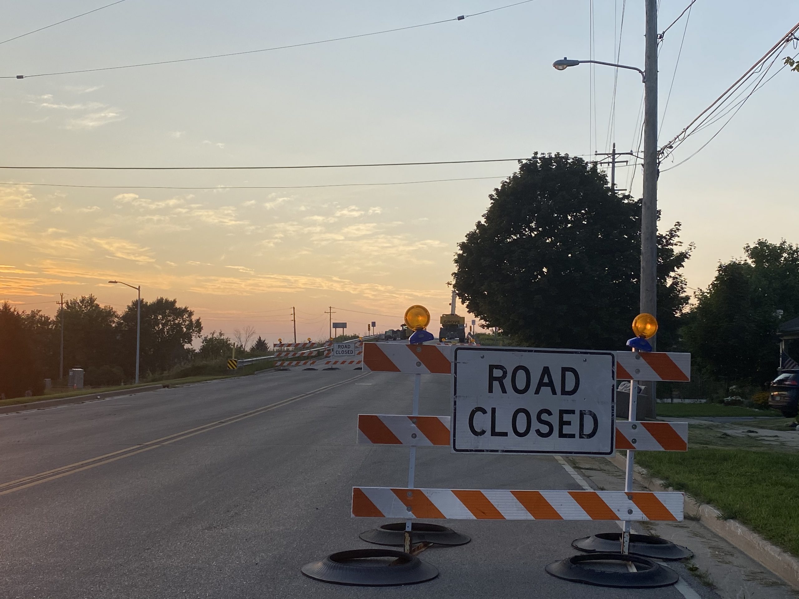 Road closed sand