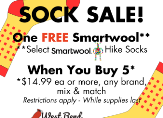 Super Smartwool sock sale at West Bend Woolen Mills