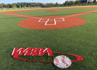 VIDEO | WBBA logo added to turf at Carl M. Kuss Memorial Field WBBA