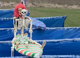 VIDEO | Hitting the surf with the Holy Hill Skeletons Skeleton