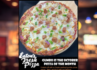 Gumbo is Eaton’s October Pizza of the Month