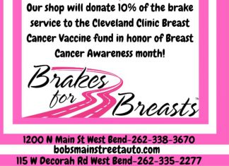 Brakes for Breasts at Bob’s Main Street Auto & Towing in West Bend, WI | By Ashley Pallin