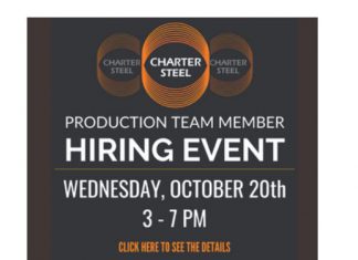 Jobs, jobs, jobs at Charter Steel – Hiring event is October 20, 2021