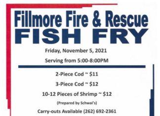 Fillmore Fire & Rescue Fish Fry is Friday, November 5, 2021