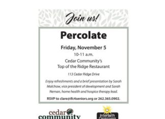 Interfaith Caregiver’s Percolate on the road at Cedar Community November 5, 2021 | By Clare Robbe