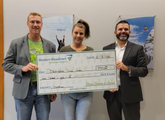 Modern Woodmen donates to Destination Dino Liam | By Danny Frey II Danny Frey