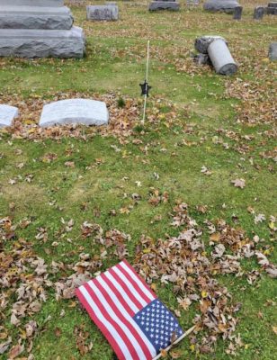 flag, cemetery