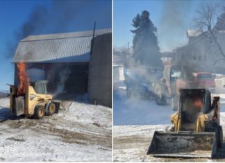 Fire reported inside barn in West Bend, WI | By Ron Naab and photo courtesy Jenny Meyer – Neumann fire