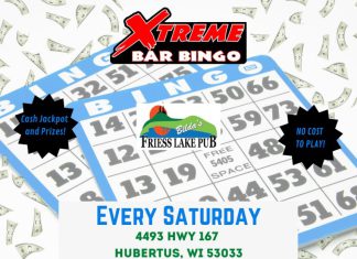 $10K Bingo cash jackpot 7 p.m. tonight at Bilda’s Friess Lake Pub