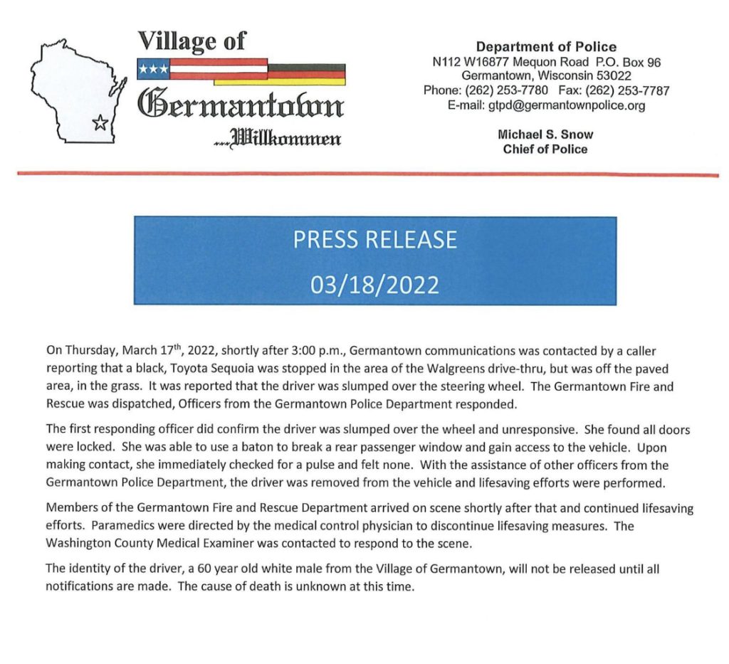 release, man, unresponsive