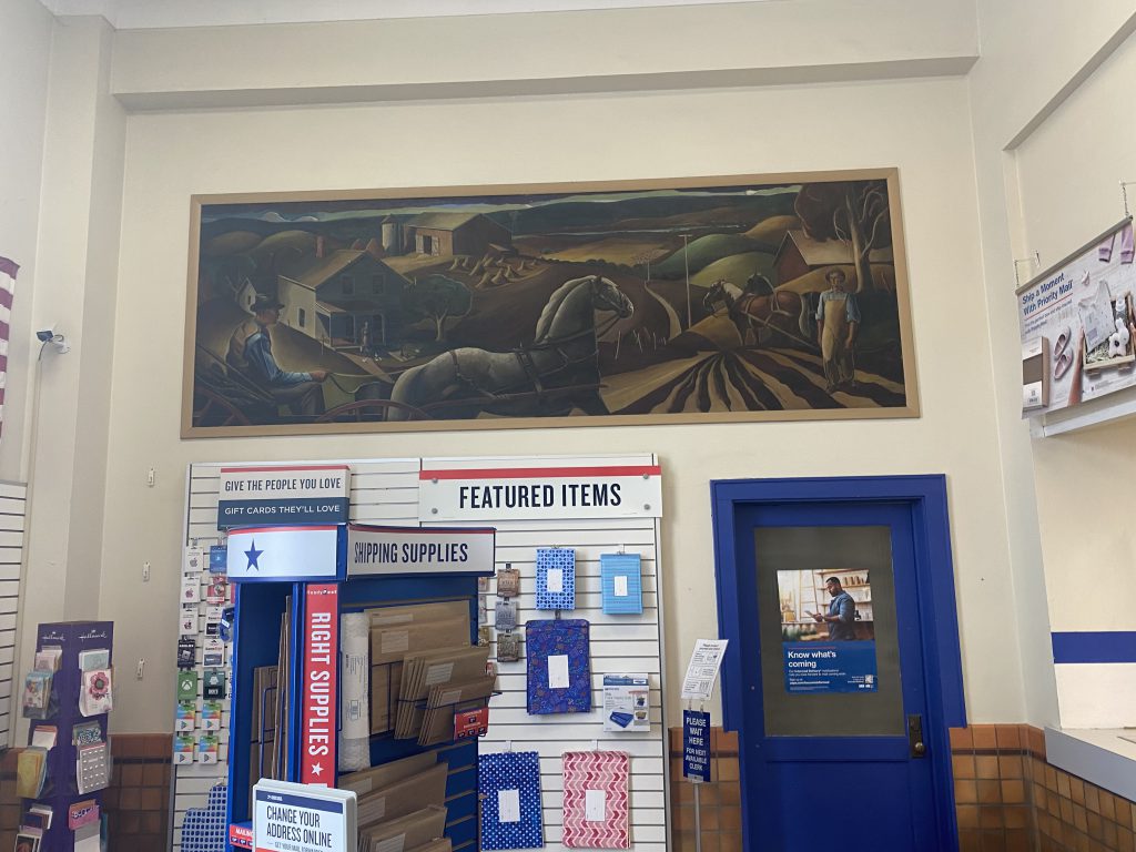 Post office mural, depression