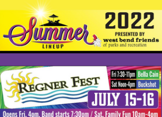 West Bend Friends of Parks/Rec present Bella Cain/Buckshot as Summer Lineup for Regner Fest July 15, 16
