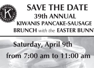 Kiwanis annual Brunch with the Easter Bunny is Saturday, April 9, 2022