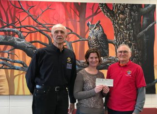 Slinger St. Peter Knights of Columbus present check to Slinger High School | By Bob Kuenzi Slinger Knights check