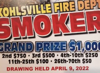 Kohlsville Fire Department Smoker is Saturday, April 9, 2022