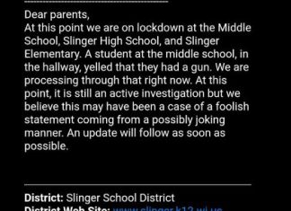 UPDATE | Tactical situation at Slinger Middle School