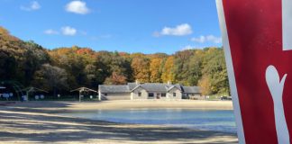 Regner Park pond, swimming