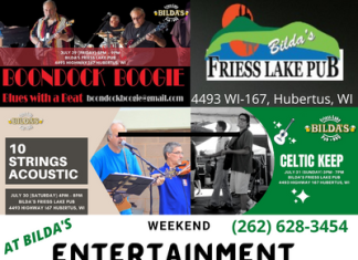 Weekend entertainment lineup and food specials at Bilda’s Friess Lake Pub