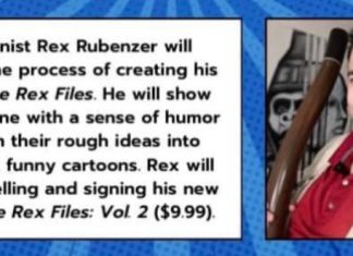 Local cartoonist Rex Rubenzer book signing today, June 22, 2022 at 7 p.m.