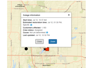 WE Energies reporting over 1,000 outages in northern Washington County