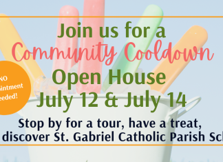 Stop in at St. Gabriel School and Parish today and Thursday, July 14, for a Community Cooldown tour and treat