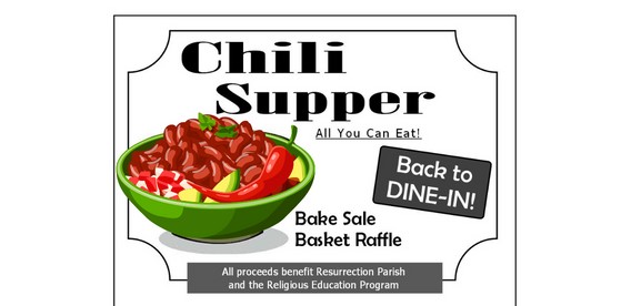 Resurrection Church AYCE Chili Supper is Tuesday, Nov. 8, 2022 in Allenton