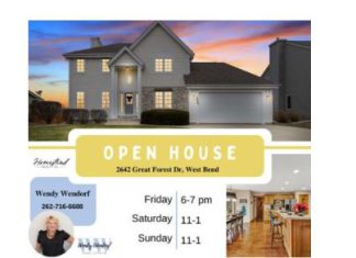 REAL ESTATE | Open house December 2-4 at 2642 Great Forest Drive, in West Bend, WI