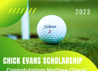 Matthew Chapel of West Bend, WI wins Chick Evans Scholarship