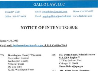 Town of Erin Group files Notice of Intent to Sue vs. Washington Co. regarding proposed wetland development